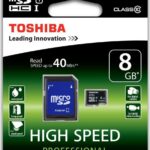 TOSHIBA MICRO SD 8GB WITH ADAPTOR