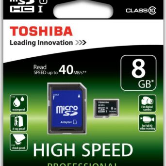 TOSHIBA MICRO SD 8GB WITH ADAPTOR