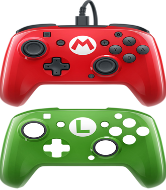 PDP Gaming Controller Wired Faceoff Super Mario NSW