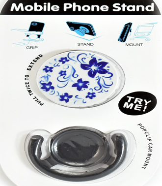 Pop Mobile Stand & Holder Με Βάση Αυτοκινήτου Blue Flowers