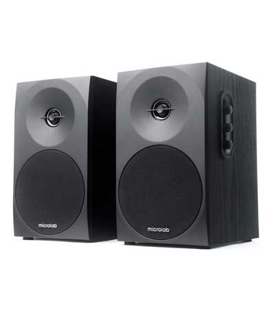 MICROLAB ηχεία B70BT, 2.0ch, 20W RMS, bluetooth/3.5mm, μαύρα