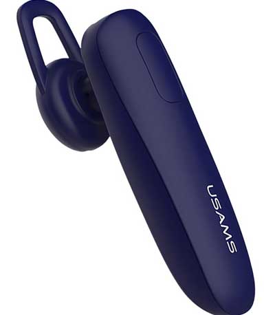USAMS bluetooth earphone US-LK001, LK series, BT 4.1, μπλε