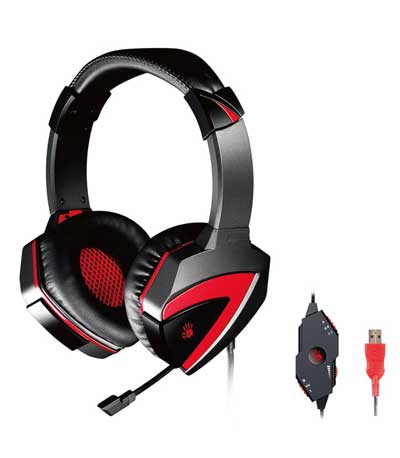 BLOODY Gaming Headset BLD-G501, 7.1CH, 40mm, USB, 100dB, μαύρα