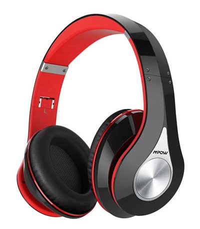 MPOW bluetooth headphones 059, 40mm, wireless & wired, μαύρο-κόκκινο