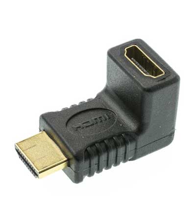 POWERTECH adapter HDMI 1.4V (F) σε HDMI 1.4V (M), γωνιακός 90°