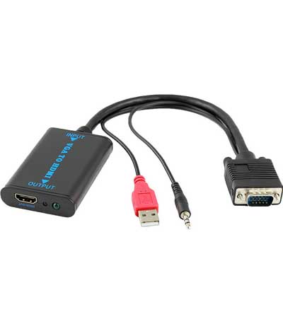 POWERTECH Μετατροπέας από VGA-USB-3.5mm audio jack σε HDMI 1.4V, 0.20cm