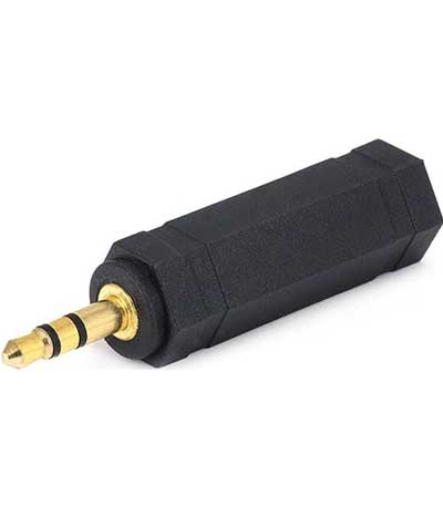 POWERTECH adapter STEREO 3.5mm M/F 6.35mm - GOLD, 1 τεμ