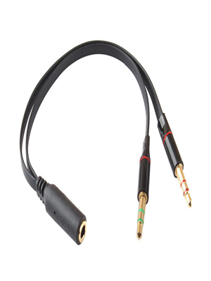 POWERTECH Καλώδιο 3.5mm female σε 2x 3.5mm male, 0.20m