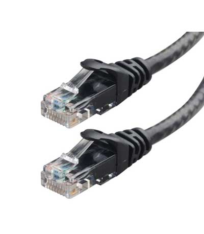 Power Tech Καλώδιο δικτύου UTP cat 5e - Μαύρο - 1 μετρό
