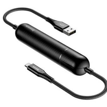 BASEUS power bank και καλώδιο lightning CALXU-01, 2500mAh, 2.4A, 1.2m