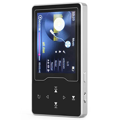 RUIZU MP3 player D08 με ηχείο, 2.4", 16GB, BT, ελληνικό μενού, μαύρο