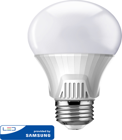POWERTECH LED Λάμπα Bulb 9W, Daylight 6500K, E27, Samsung LED, IC