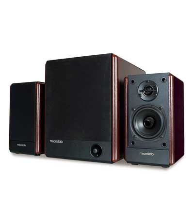 MICROLAB ηχεία FC330, 2.1ch, 24W & 2x 16W, RCA, μαύρα