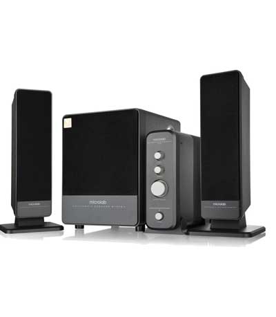 MICROLAB ηχεία FC570BT, 2.1ch, 30W & 2x 15W, Bluetooth/AUX, μαύρα