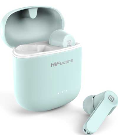 HIFUTURE earphones FlyBuds, true wireless, με θήκη φόρτισης, πράσινα