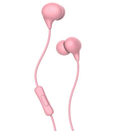 USAMS earphones με μικρόφωνο EP-9, 3.5mm, 9mm, 1.2m, ροζ