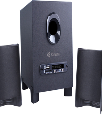 KISONLI Multimedia ηχεία ΤM-6000U, 2.1ch, 5W & 2x 3W, μαύρα