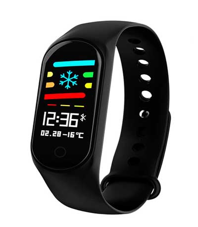 LEMFO Smart Bracelet M3, Blood Pressure & Heart Rate Monitor, μαύρο