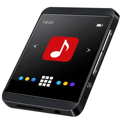 RUIZU MP3 player M5 με οθόνη αφής 1.54", 16GB, BT, ελληνικό μενού, μαύρο