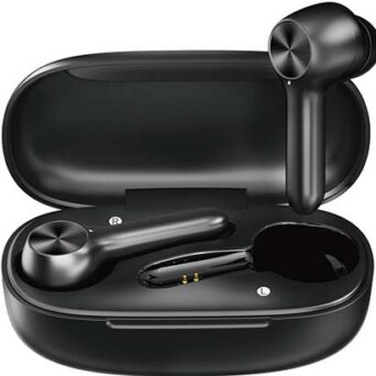 POWERTECH earphones με θήκη φόρτισης Shell, True Wireless, μαύρα