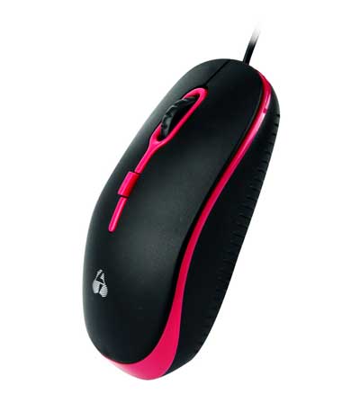 POWERTECH Ενσύρματο ποντίκι, Οπτικό, 1600DPI, USB, 1.35m, Μαύρο-Κόκκινο