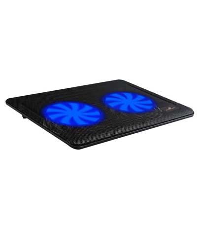 POWERTECH Βάση & ψύξη laptop PT-738 έως 15.6", 2x 125mm fan, LED, μαύρο