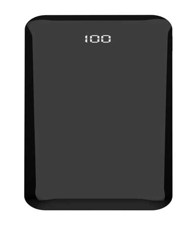 POWERTECH power bank PT-764 10000mAh, 3x output, quick charge, μαύρο