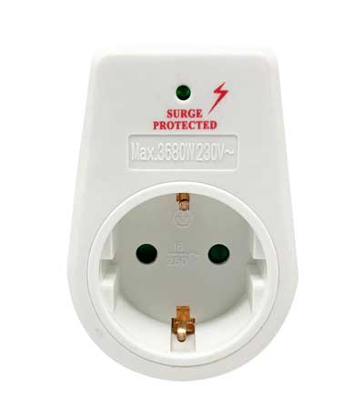 POWERTECH Αντάπτορας ρεύματος schuko PT-768 με προστασία υπέρτασης