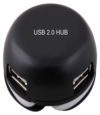 POWERTECH USB 2.0 Hub PT-166, 4 θύρες, μαύρο