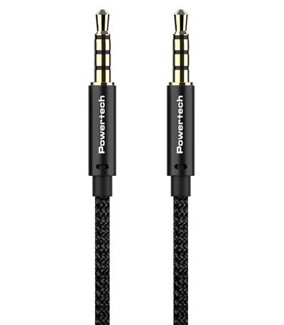 POWERTECH καλώδιο Jack 3.5mm prime PTR-0089, 4 pin, copper, 1m, μαύρο