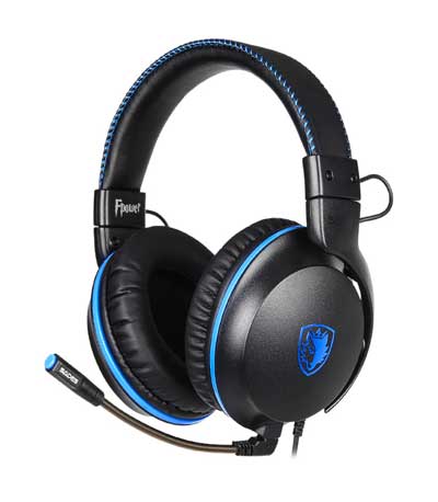 SADES Gaming Headset Dazzle SA-905-BL, 7.1CH, USB, 50mm ακουστικά