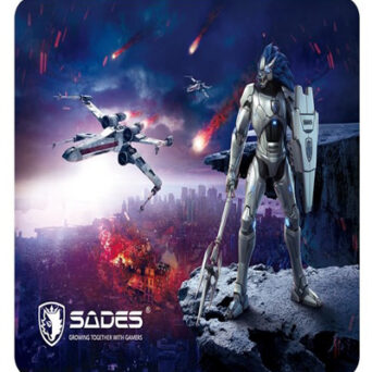 SADES Gaming Mouse Pad Lightning, Low Friction, Rubber base, 350 x 260mm
