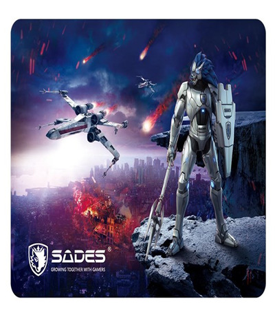 SADES Gaming Mouse Pad Lightning, Low Friction, Rubber base, 350 x 260mm