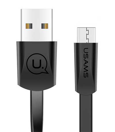 USAMS Καλώδιο USB σε Micro USB US-SJ201, 1.2m, μαύρο