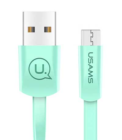 USAMS Καλώδιο USB σε Micro USB US-SJ201, 1.2m, πράσινο