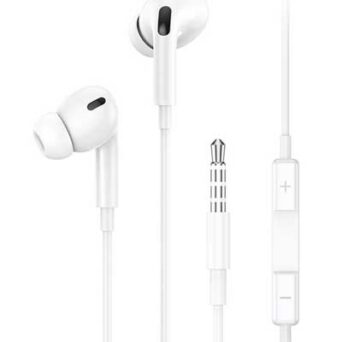 USAMS earphones με μικρόφωνο EP-41, 3.5mm, 10mm, 1.2m, λευκά