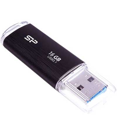 SILICON POWER USB Flash Drive Blaze B02 , 16GB, USB 3.1, Black