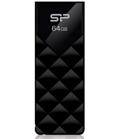 SILICON POWER USB Flash Ultima U03, 64GB, USB 2.0, μαύρο