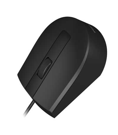 PHILIPS ενσύρματο ποντίκι SPK7104-BK, 1200DPI, USB, 3 πλήκτρα, μαύρο