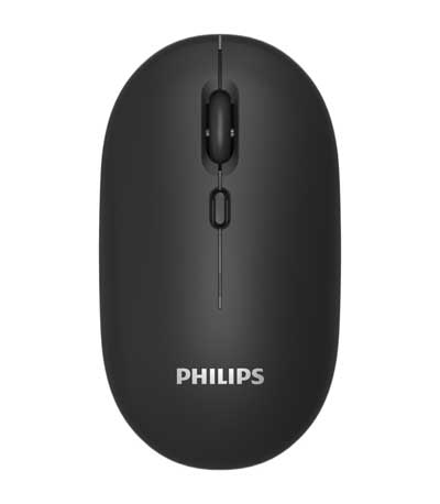 PHILIPS ασύρματο ποντίκι SPK7203, 1600DPI, 4 πλήκτρα, μαύρο