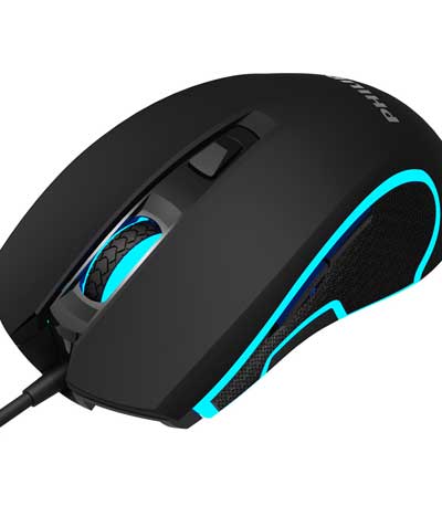 PHILIPS ενσύρματο gaming ποντίκι SPK9413, 6400DPI, 6 πλήκτρα, μαύρο