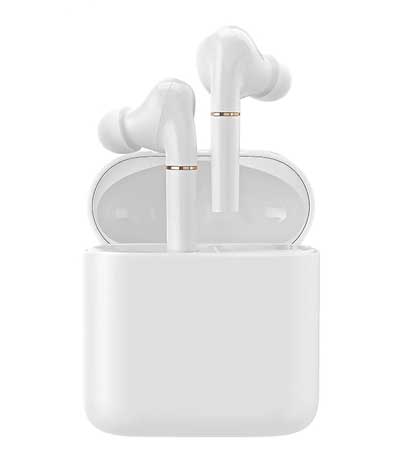 HAYLOU earphones T19, true wireless, θήκη φόρτισης, λευκά