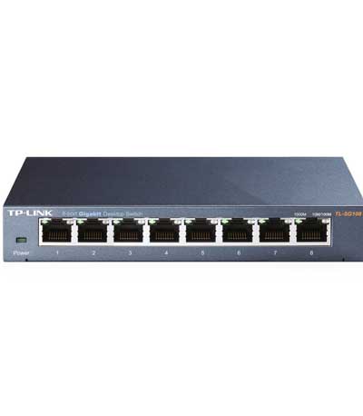 TP-LINK Desktop Switch TL-SG108 8 Θυρών, 10/100/1000Mbps, Ver. 4.0