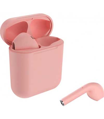 CELEBRAT earphones W10, true wireless, με θήκη φόρτισης, ροζ