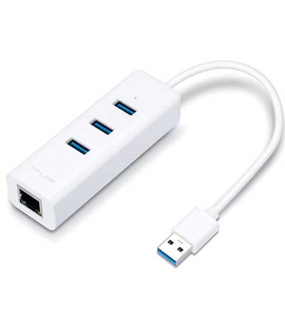 TP-LINK Αντάπτορας USB 3.0 Hub & Gigabit, 3 Port, 18.5cm