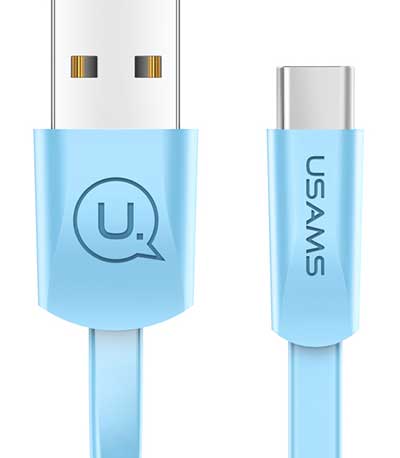USAMS Καλώδιο USB σε Type-C US-SJ200, 1.2m, μπλε