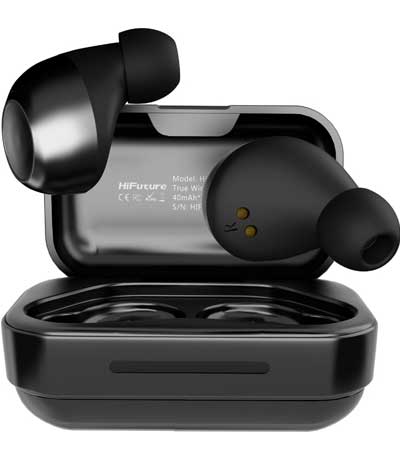 HIFUTURE earphones Voyager με θήκη φόρτισης, true wireless, titanium