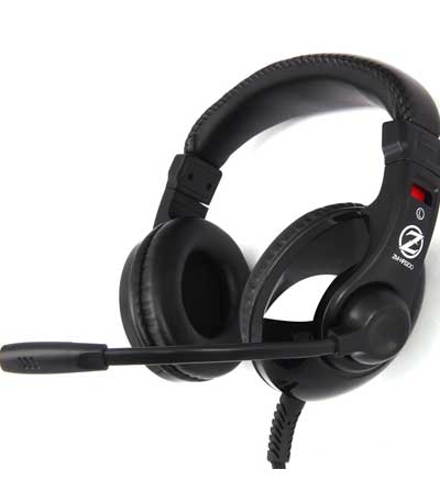 ZALMAN gaming headset ZM-HPS200, 3.5mm, 40mm, μαύρο