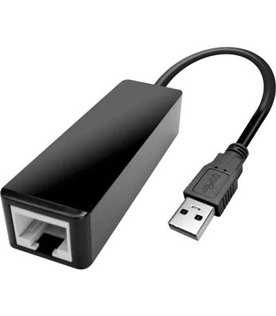 POWERTECH Converter USB 2.0 σε Gigabit Ethernet LAN, 0.2m, Black