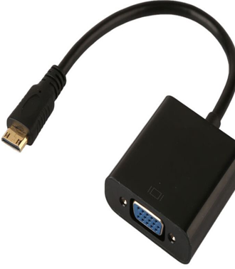PT μετ. HDMI 1.4V(M) Mini / VGA DB15(F) - 0.20cm